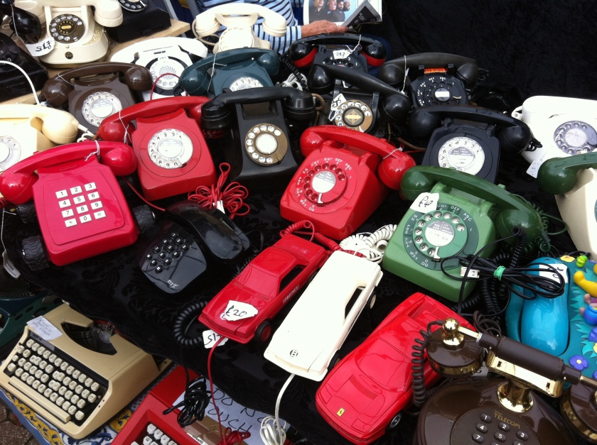 Oldie telephones at Greenwich Market, Deptford, London